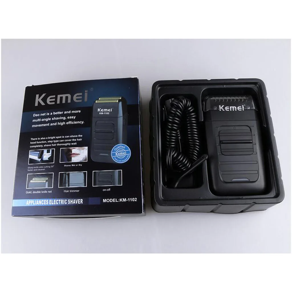 Kemei электрическая возвратно поступательная Бритва для волос Аккумуляторный