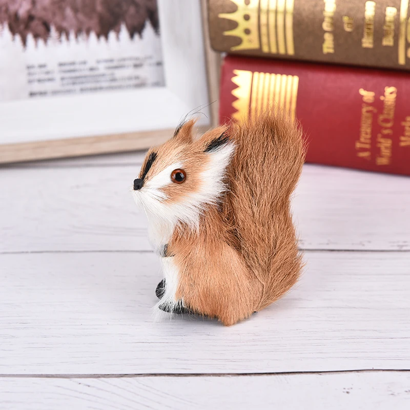 

Simulation Fur Squirrel Plush Stuffed Doll Animal Toy Children Gift Home Decor