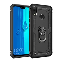 Fashion Bring Shockproof Magnetic Metal With Ring Phone Case For Huawei 2019 Pro Prime Anti-fall Protection Cover