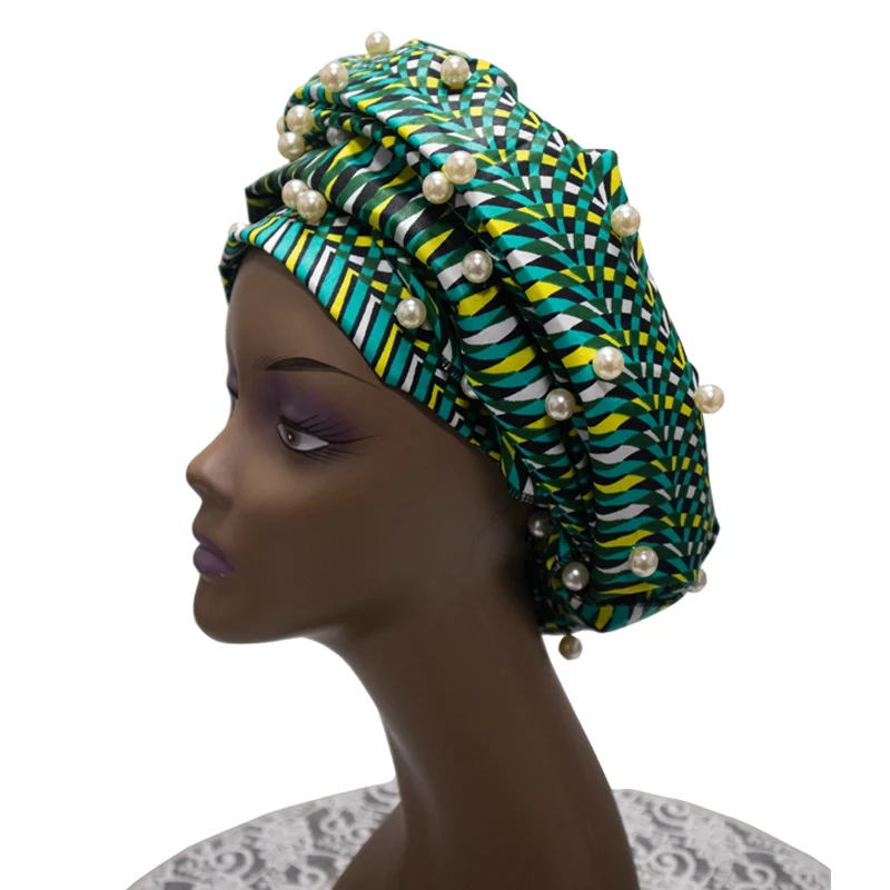 2020 многоцветный с жемчугом красивый африканский головной убор для женщин