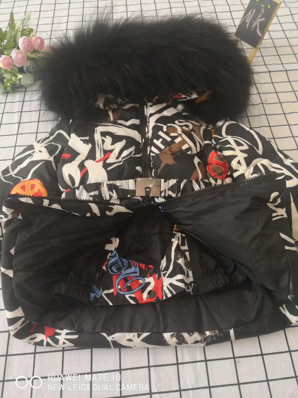 Real raccoon fur winter jacket child suit jacket+pant twinset boy& girl ski suits children down jacket outerwear parka