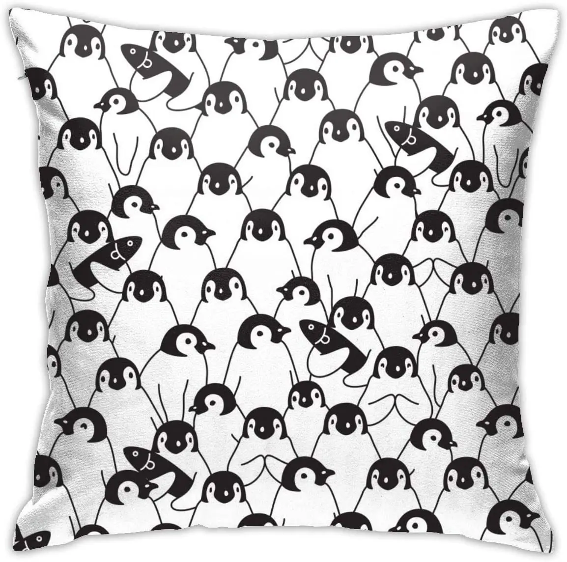 

Penguin Bird Throw Pillow Covers 18"" X 18"" Inch Square Decorative Pillowcase Pillow Cover Cushion