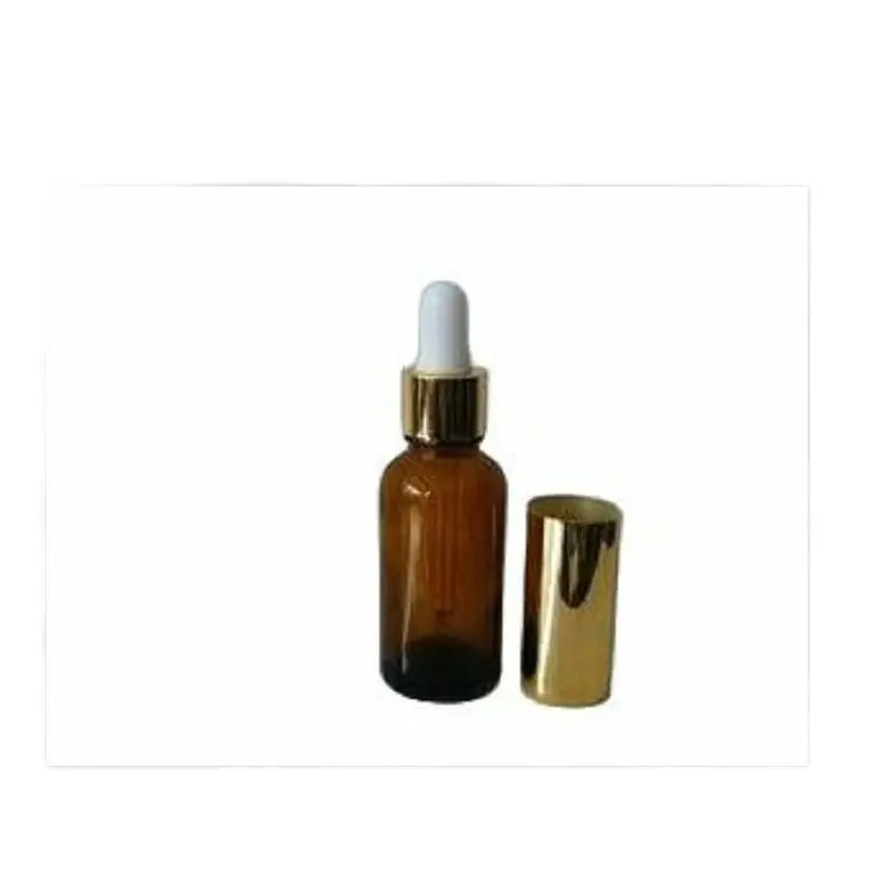 10ml brown/green/blue essential oil bottle with gold electronic aluminum cap+glass dropper , for cosmeticl packaging