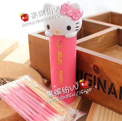 

Creative cute cartoon mini toothpick holder household living room dining table plastic cotton swab holder portable toothpick hol