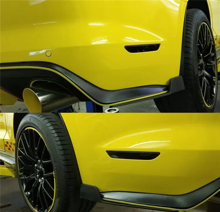 Для Ford Mustang боковая надрезаемая подкладка, abs боковая юбка обернута вокруг небольшого угла