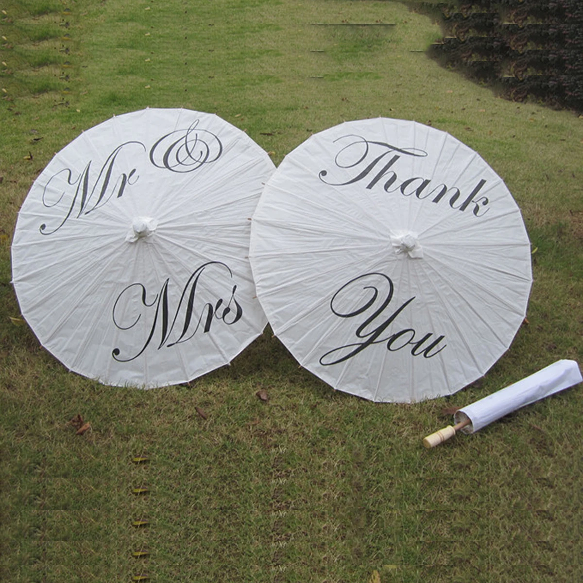 

Portable Warm Romantic Written Letter White Paper Umbrella Wedding Favor Diy Hand Painted Oil Paper Umbrella