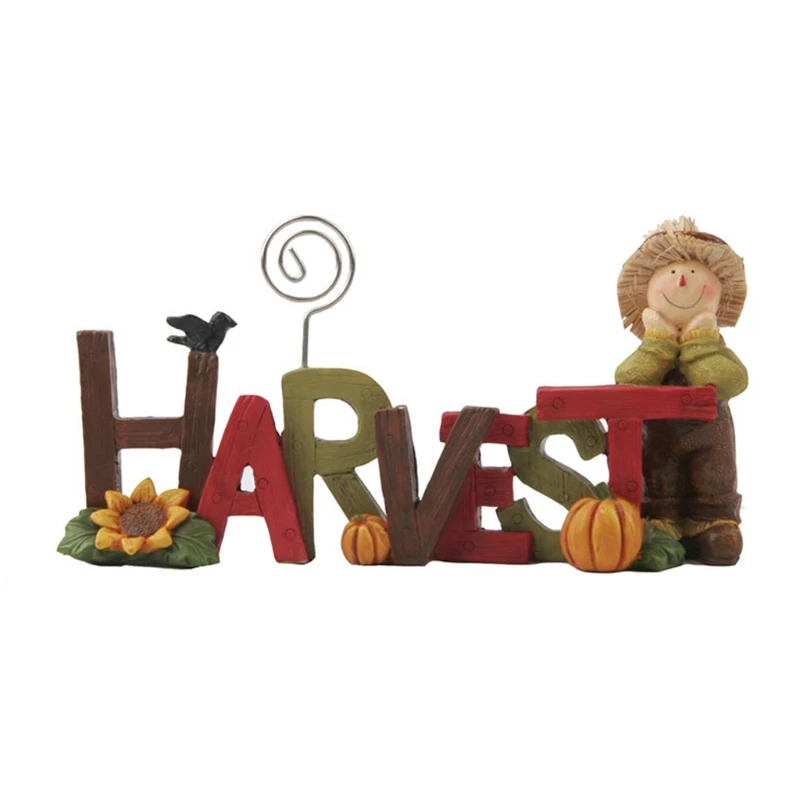 

Thanksgiving Party Name Card Holder Card Photo Clips Holder Desk Stand for Memo Paper Note Photo Tankgiving Card