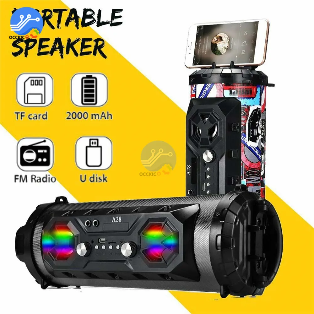 Hi-Fi портативная Bluetooth-Колонка 4 2 FM-радио 3D звук объемный стерео Громкий бас