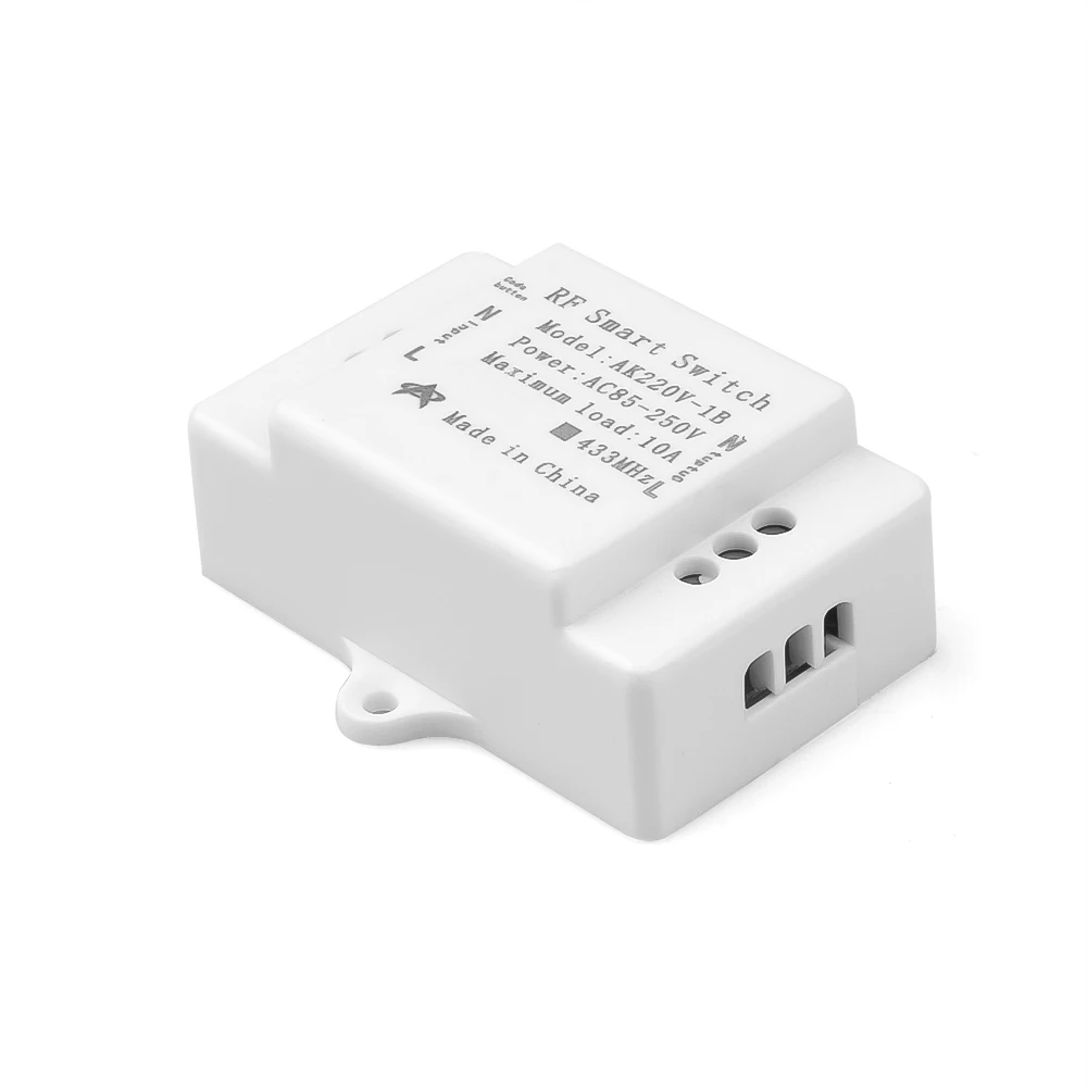 kebidu 220V Lamp Wireless Remote Control Switch ON/OFF 433 MHz 110V Receiver Transmitter For Led Lights Bulb DIY | Электроника