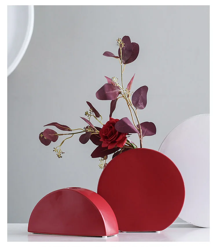 Креативная маленькая керамическая ваза украшения для обеденного стола гостиной