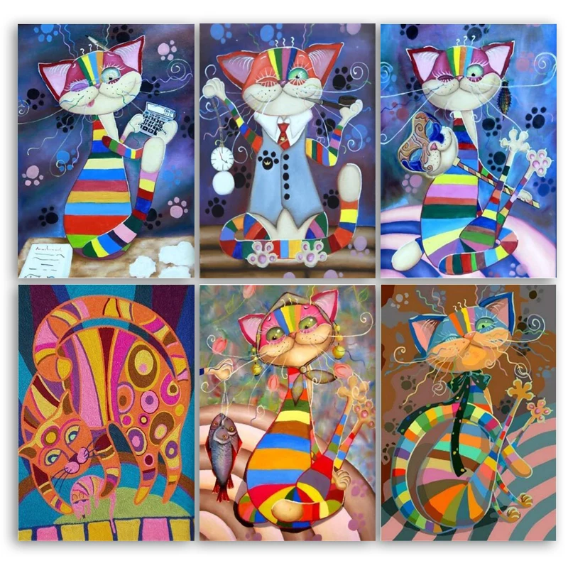 

Картина 5D "сделай сам", животные, кошки, стразы, алмазная живопись, квадратные Стразы, алмазная вышивка, мультяшная мозаика, животные