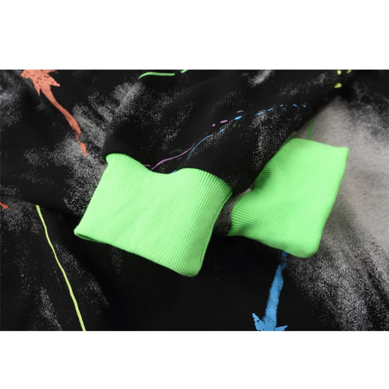 

ELKMU Harajuku Tie Dye Print Paint Hoodie Men Loose Hip Hop Streetwear Sweatshirts 2020 Autumn Fashion Pullover Hooded HE129