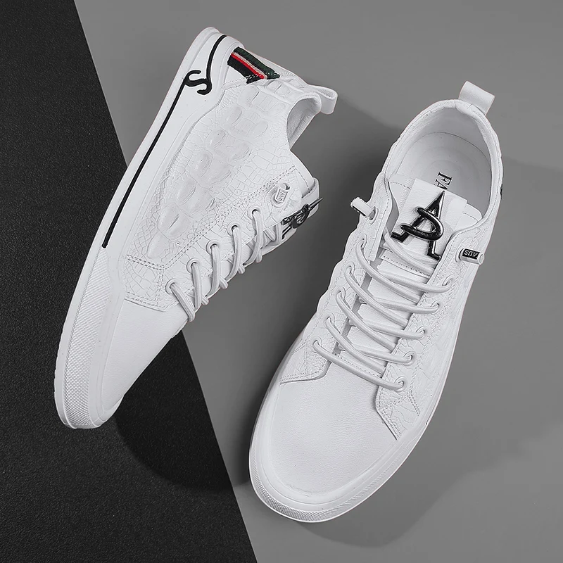 Мужские кроссовки с узором крокодиловая кожа | Обувь