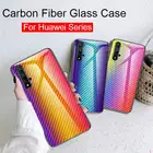 Чехол для Huawei P20, P30 lite, Honor 20 Pro, 10i, 20i, Honor 9, 10 Lite, 7C, 8C, 8A, 8X, 9X, P smart Z 2019, из углеродного стекла, глянцевый