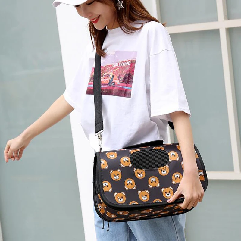 Переносная сумка для домашних питомцев складная клетка собак и кошек уличная на