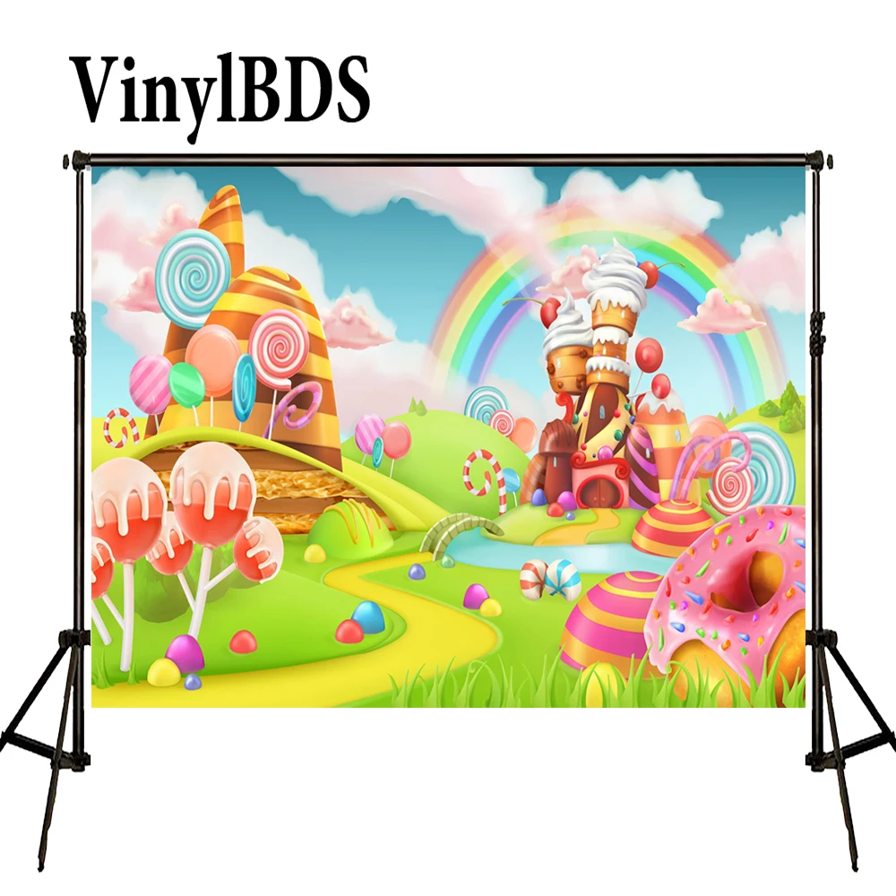 

VinylBDS Photography Backdrops 10x10ft Background Cartoon Forest Background Newborn Tapestry Fairy Tale Forest for Photo Studio
