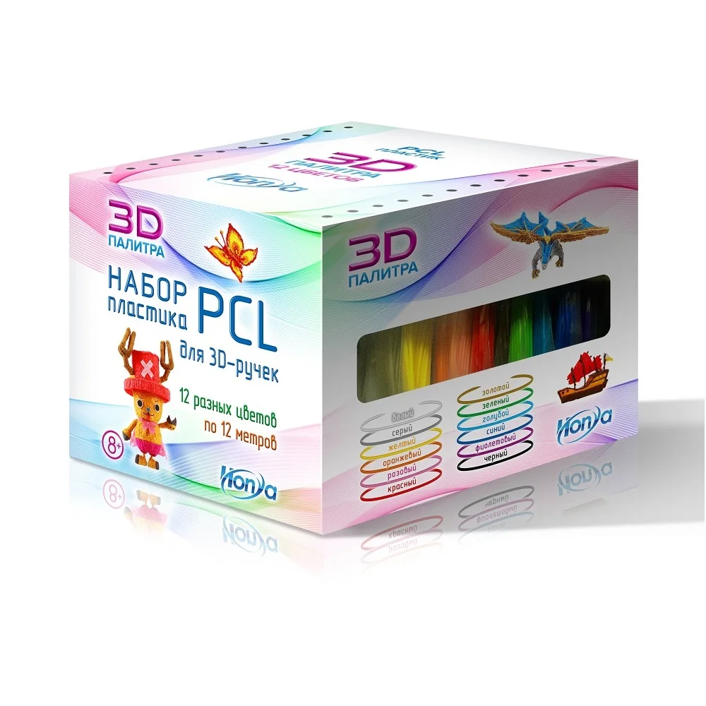Набор пластика HONYA PCL. 12 различных цветов (SC PCL 12: HONYA)|Материалы для 3D-печати| |