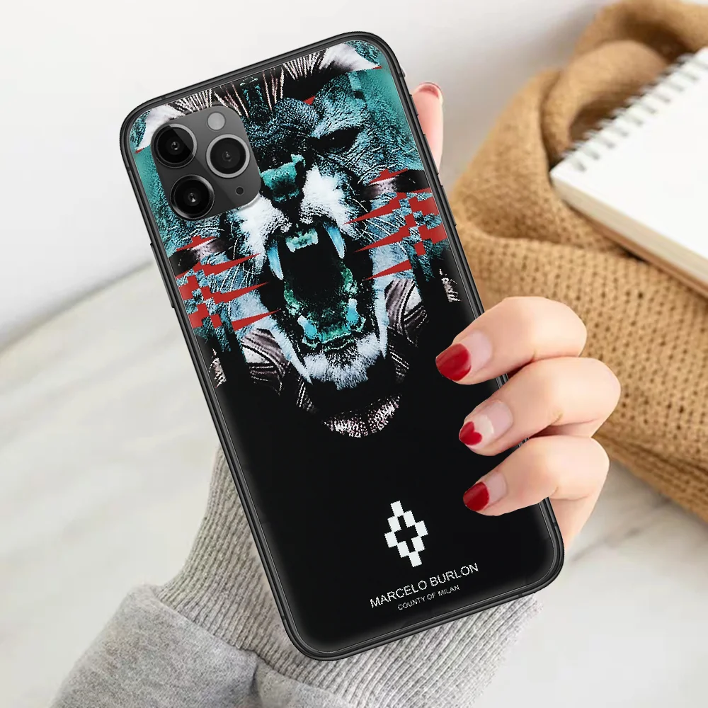 

Marcelo fashion brand wing Burlon Phone Case Cover Hull For iphone 5 5s se 2 6 6s 7 8 12 mini plus X XS XR 11 PRO MAX black art
