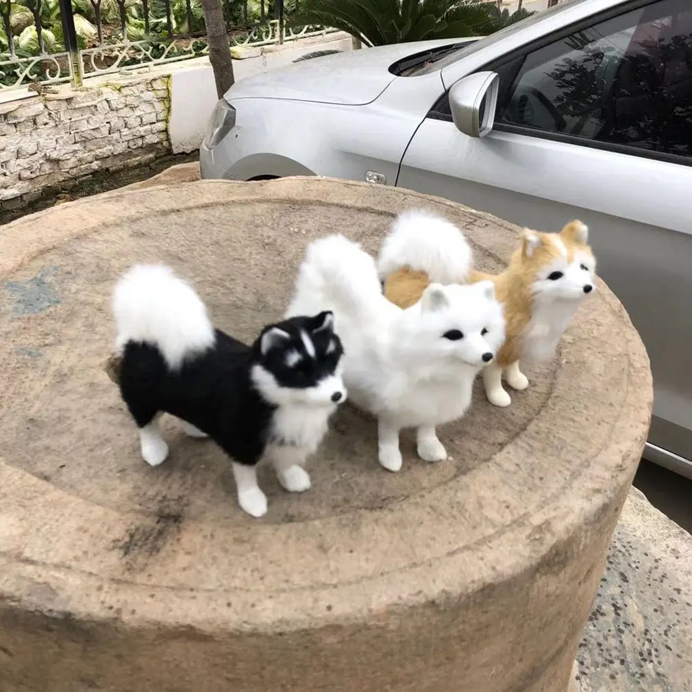 

Simulation Husky Dog Plastic Animal Model Desktop Ornament Decor Children Toy Kids Educational Toys for Children Gift