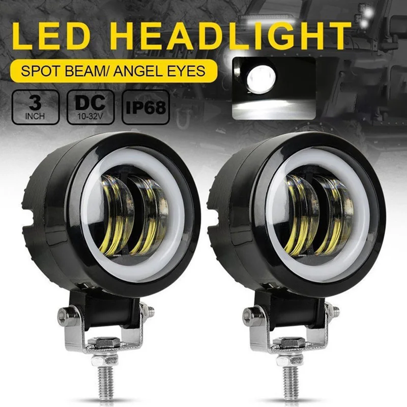 

Waterproof Round LED Night Bar Lights Portable Spotlights Motorcycle Off-road Truck Driving Car