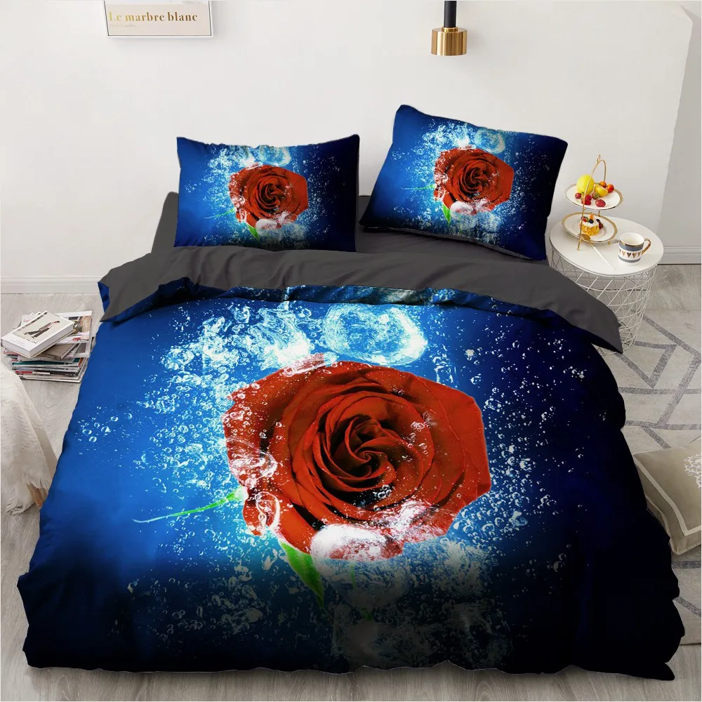Simple Bedding Sets 3D Marbling Duvet Quilt Cover Set Comforter Bed Linen Pillowcase King Queen Full Double Home Texitle | Дом и сад
