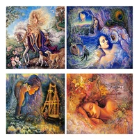 lianqi 5d diy diamond painting full round magic landscape art picture ornaments literary nordic handmade home decoration gifts