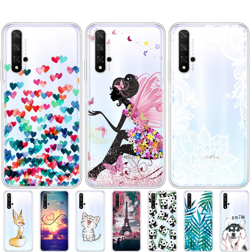 Чехол на Honor 20, силиконовый чехол на заднюю панель, чехол для телефона Huawei Honor 20 Pro Lite Honor20, YAL-L21, YAL-L41, роскошный мультяшный рисунок