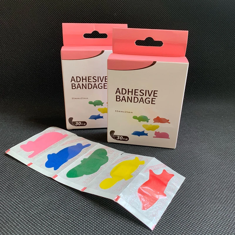 

30Pcs Children Dreathable Waterproof Wound Patch Bandage Cartoon Cute Band Aid Hemostatic Adhesive Medical Band Aid