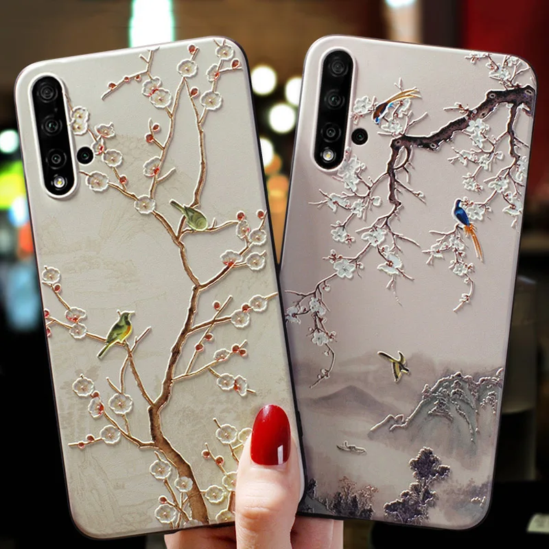 Чехол с объемным тисненым цветком для Huawei Honor 9S 9C 9A Y5P Y6P Y8P Y7P чехол P40 pro plus HONOR