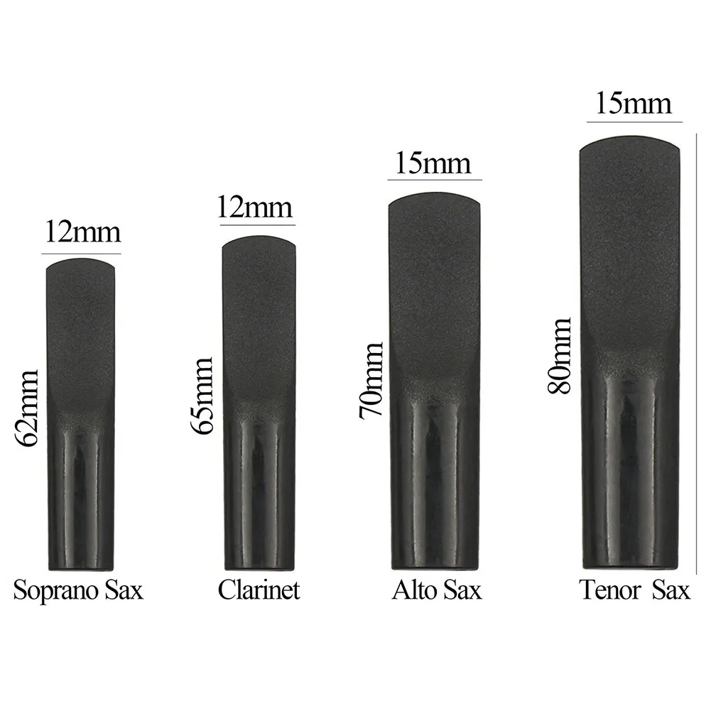 

Resin Plastic Sax Reeds Strength 2.5 Suitable For Various Saxophone Models Durable Material Stable Sound Transmission Sax Reeds