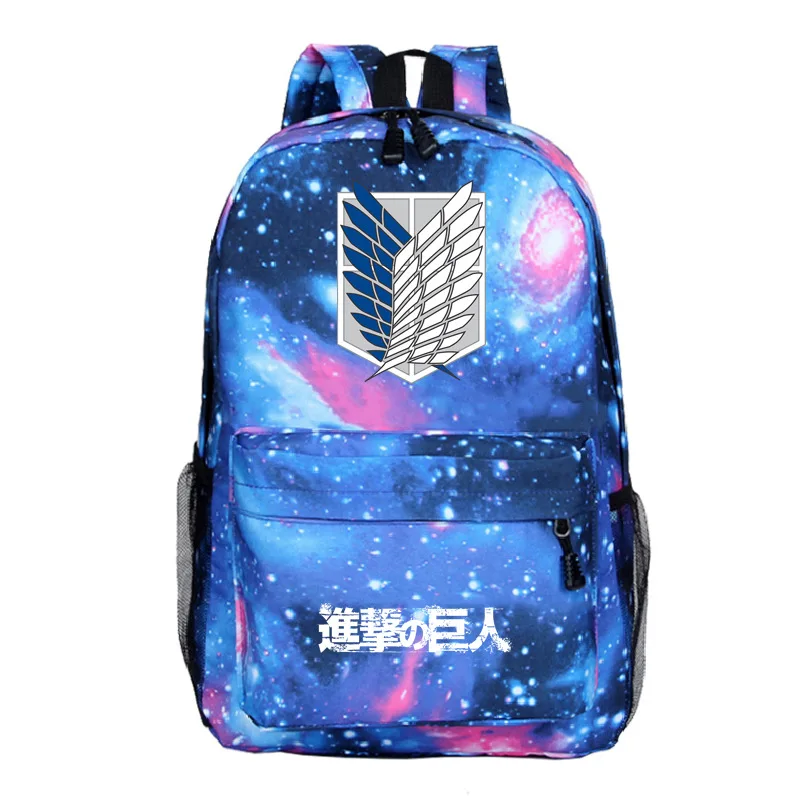 

Attack on Titan Galaxy School Bags Students Boys Girls School rucksack beautiful men women fashion Attack on Titan Backpack
