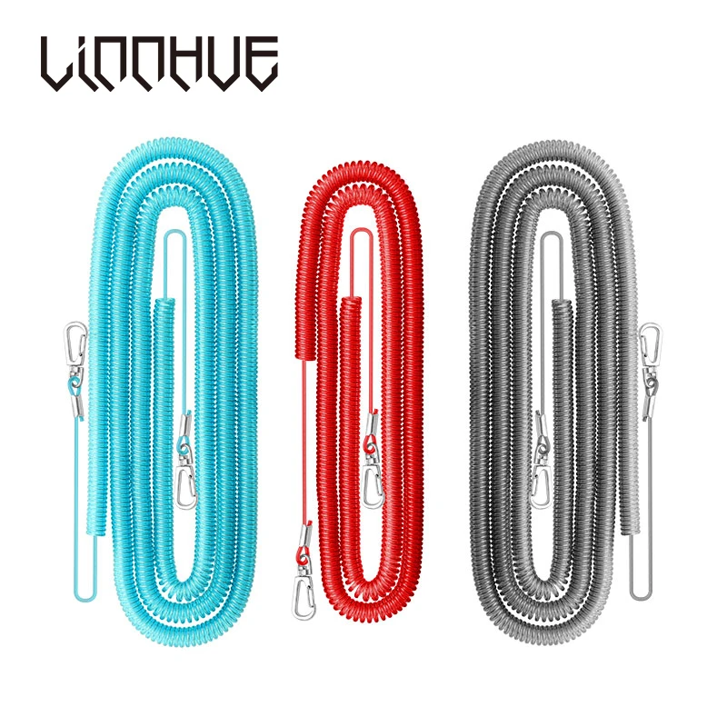 

LINNHUE Fishing Tackle Lure Ropes Connect Rod Plastic/Steel Wire 6 Colors Available Lost Ropes Protect Fishing Rods High Quality