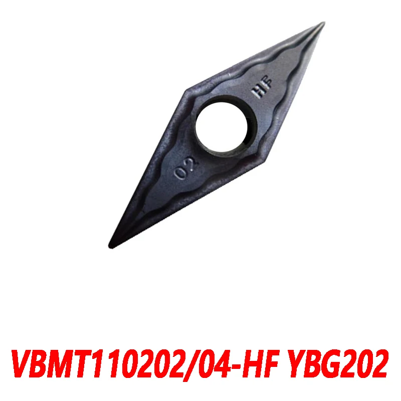 

100% Original VBMT VBMT110202-HF YBG202 VBMT110204 10pcs Carbide insert CNC lathe blade Processed steel and stainless Steel