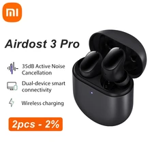 New Xiaomi Redmi Airdots 3 Pro Bluetooth Earphone 35dB ANC Noise Cancellation Headphones Buds 3 Pro Earbuds Waterproof Black