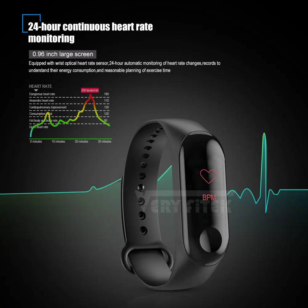Смарт браслет PEACHFIT M3X с пульсометром фитнес трекером тонометром смарт для Android iOS