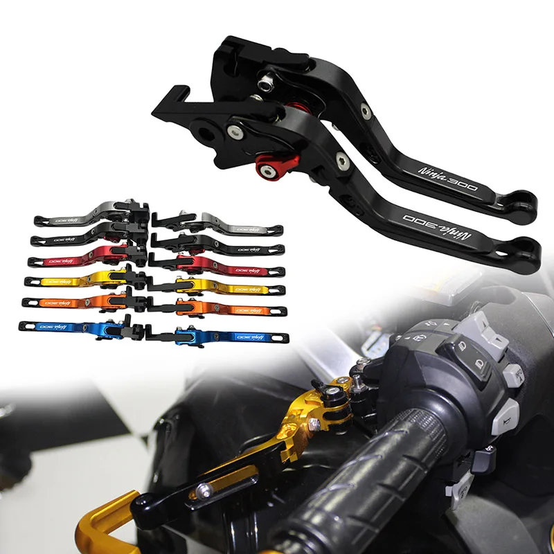 

SEMSEED Folding Extendable Lever CNC Motorcycle Brake Clutch Levers For Kawasaki Ninja 300R Z300 2013 2014 2015 2016 2017 2018