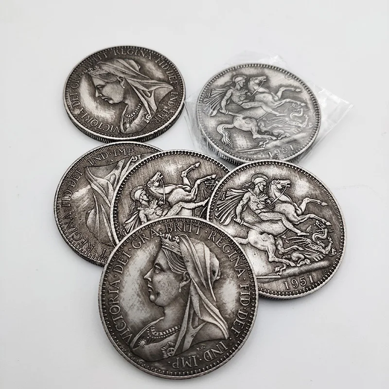 Елизаветы монета Британский Queen 1951 лошадь меч и рыцарские Юбилейные Монеты