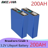akesha 4pcs brand new 3 2v lifepo4 battery pack 200ah rechargeable battery for solar panel fast shiping eu us tax free