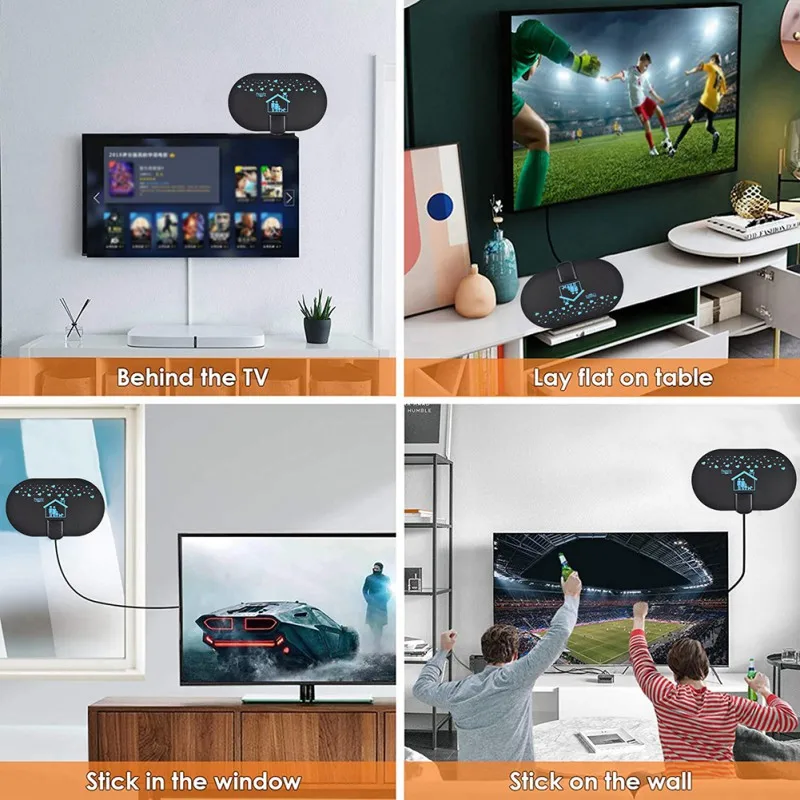 

HD 4K/1080P TV Digital Antenna With Amplifier Indoor Digital Long 180 Miles Range Antennas Smart Switch Amplifier Signal Booster