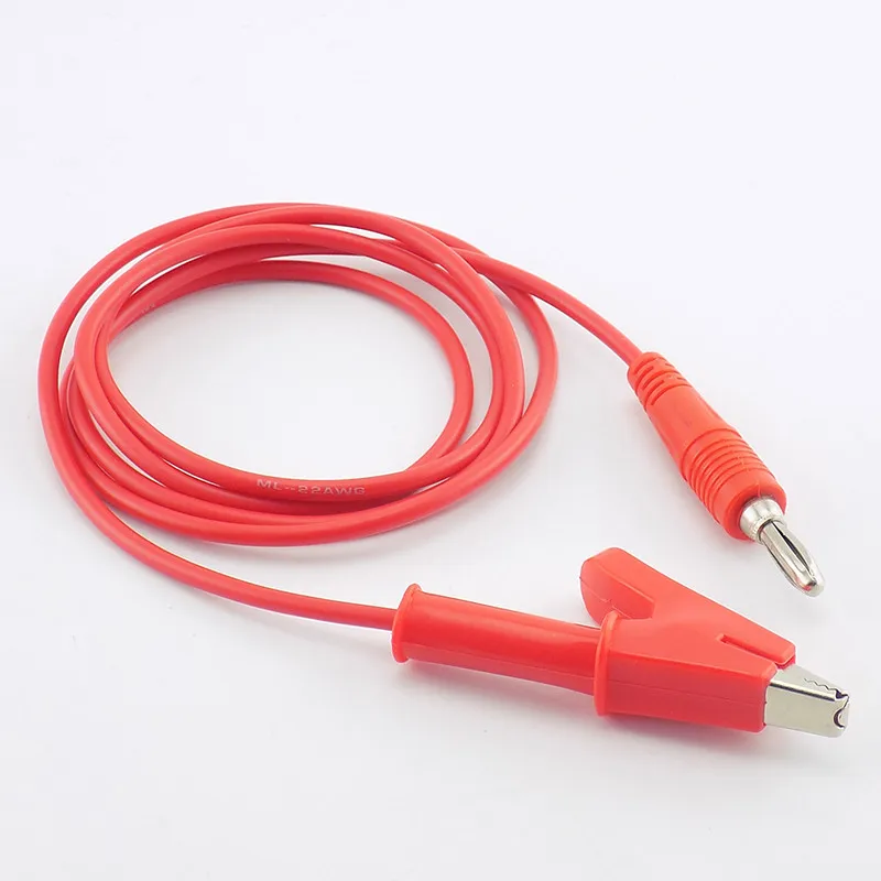

1M Alligator Clip to Banana Plug Test Cable Wire Probe Multimeter Double end Crocodile Electric for DIY Connecting Electron