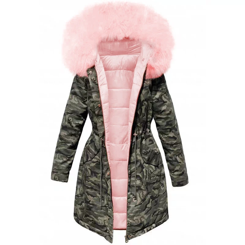 Women Winter Jacket Hooded Parkas Winter Coat Women Loose Parka Fur Collar Cotton Padded Jackets