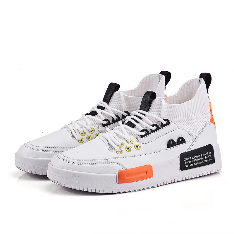 

Casual shoes men's high-top shoes color matching Joker fashion men's shoes. high top sneakers