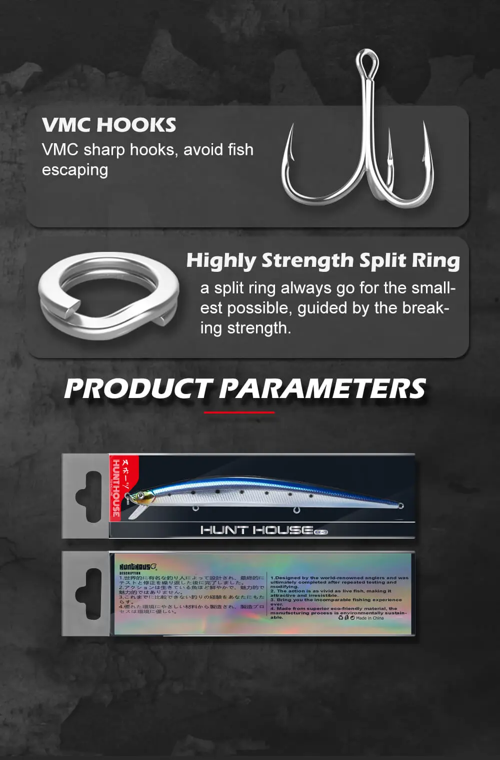 Hunthouse Рыбалка wobber тонкие облегающие гольян приманки жесткие приманки прилив swimbait приманки Щука 210 мм опускается на дно окунь Щука musky