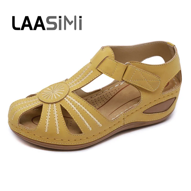 LAASIMI Women Sandals Basic Fashion Summer Sandal Shoes Female Hook Casual Slip On Single Flat With Shoe Ladies | Обувь