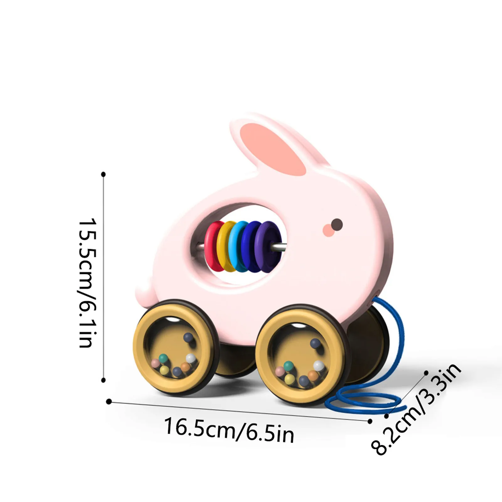 

Children's Drag Toy Driver Pull Rope To Pull Animal Car Educational Toys