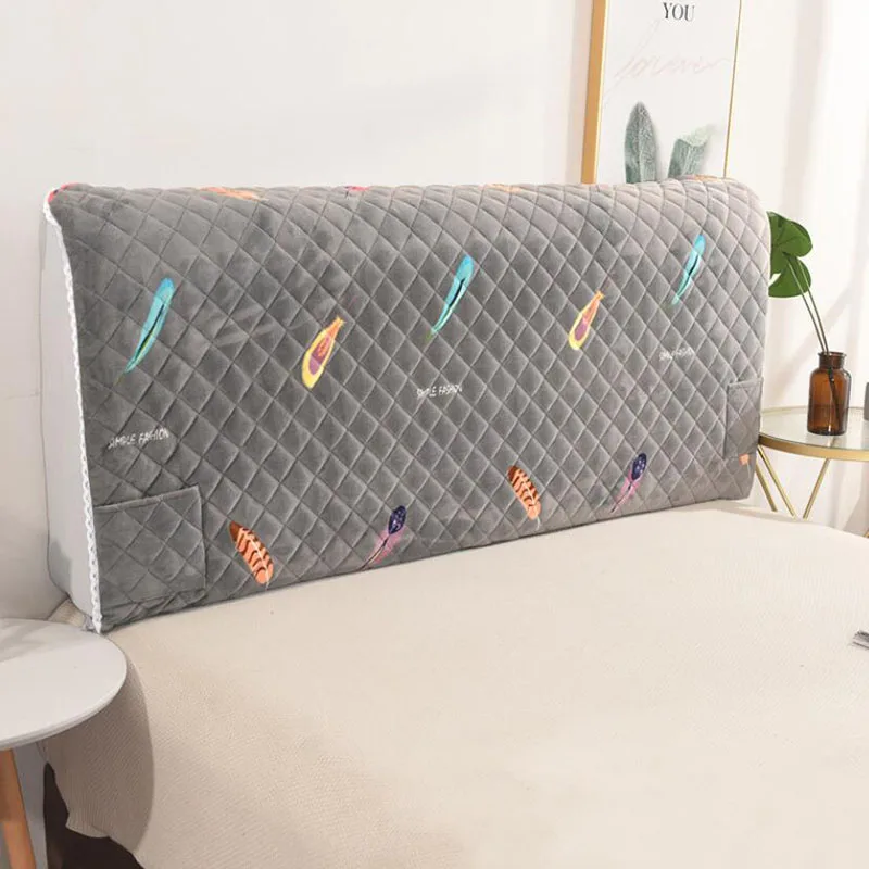 

Velvet Fabric Headboard Cover Elastic All-inclusive Bed Head Cover Bed Head Back Protection Headboard Dust Cover Bedroom Decor