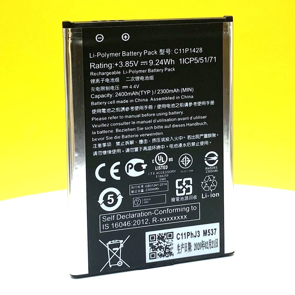 New 2400mAh C11P1428 Battery For Asus ZE500kl Zenfone 2 Laser ZE500KG Z00ED Mobile Phone With Tracking Number | Мобильные телефоны