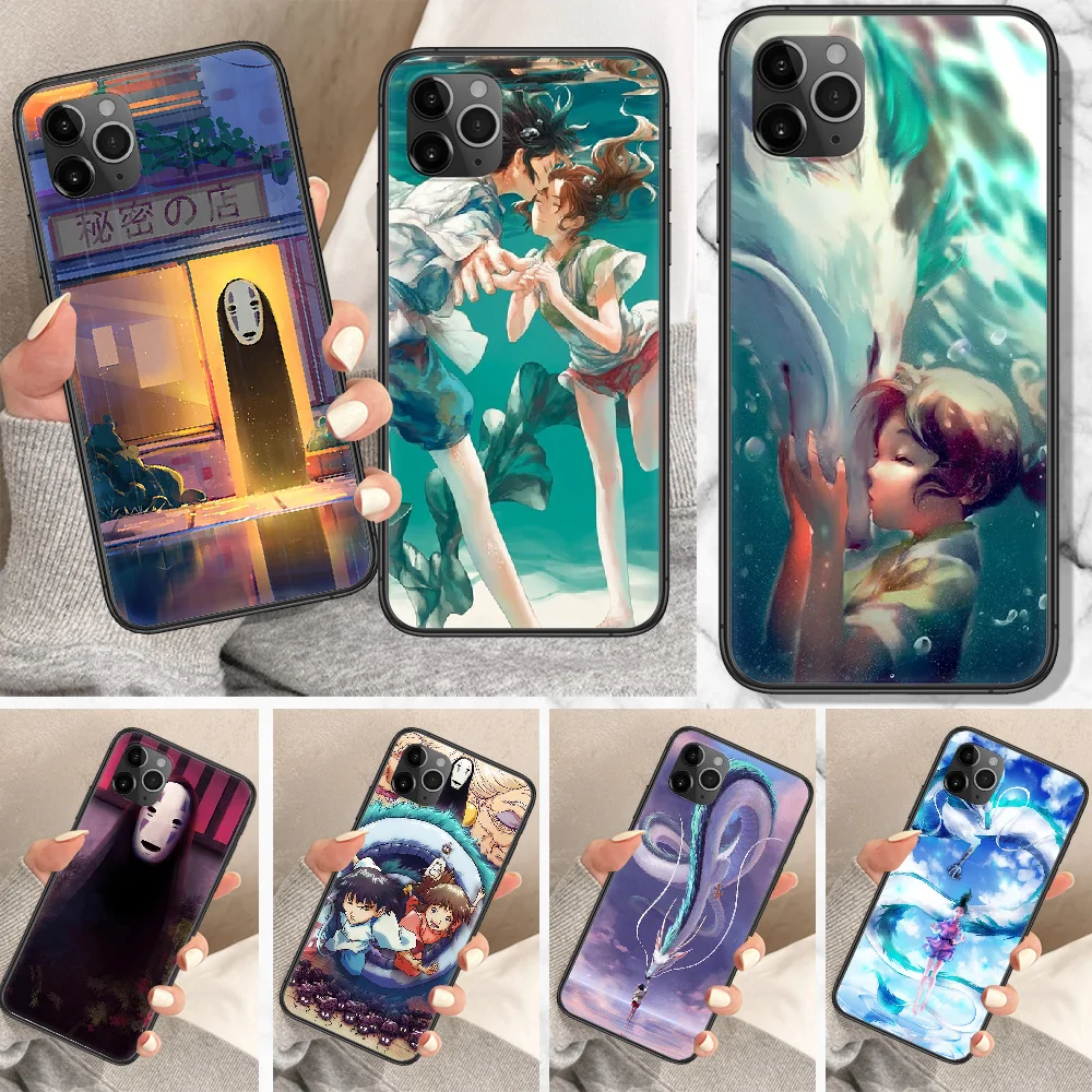 Чехол для телефона с аниме Унесенные призраками без лица iphone 5 5S SE 2 6 6S 7 8 11 12 Mini Plus X
