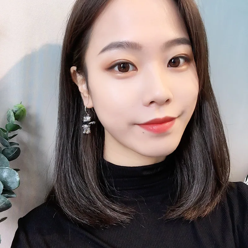 New Bear Pendant Earrings for Women Girls Fashion Temperament Party Wedding Retro Cute Rhinestone Jewelry Gifts | Украшения и