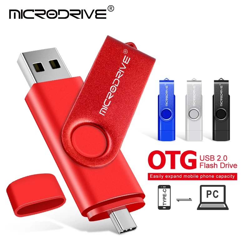 

New OTG 2 in 1 USB Flash Drives USB2.0 & Type-C & Micro USB 256GB 128GB 64GB 32GB 16GB 8GB 4GB Pendrives Pen Drive Cle USB